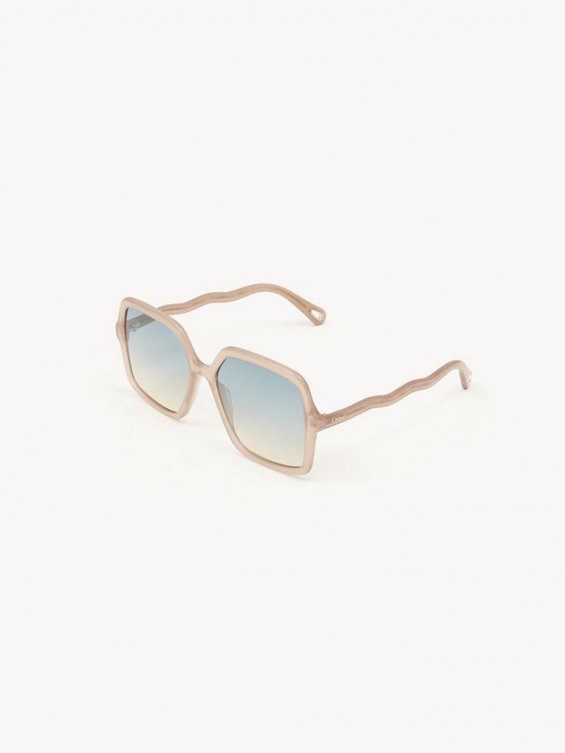 Lentes de Sol Chloe Zelie Marrom Beige | CHE-SR14551