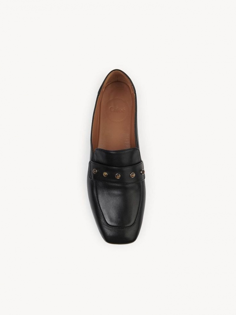 Loafer Chloe Aurna Low-heel Negros | CHE-SR14246