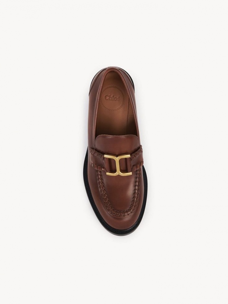 Loafer Chloe Marcie Tacón Marrom | CHE-SR14243