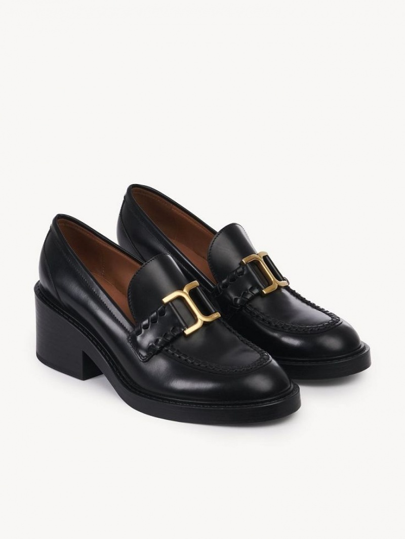 Loafer Chloe Marcie Tacón Negros | CHE-SR14244
