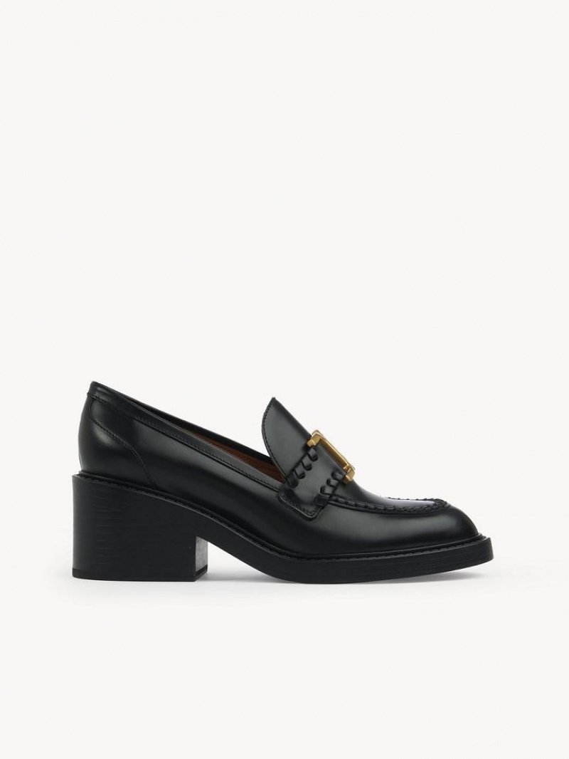Loafer Chloe Marcie Tacón Negros | CHE-SR14244