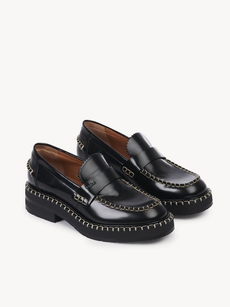 Loafer Chloe Noua Planos Negros | CHE-SR14245