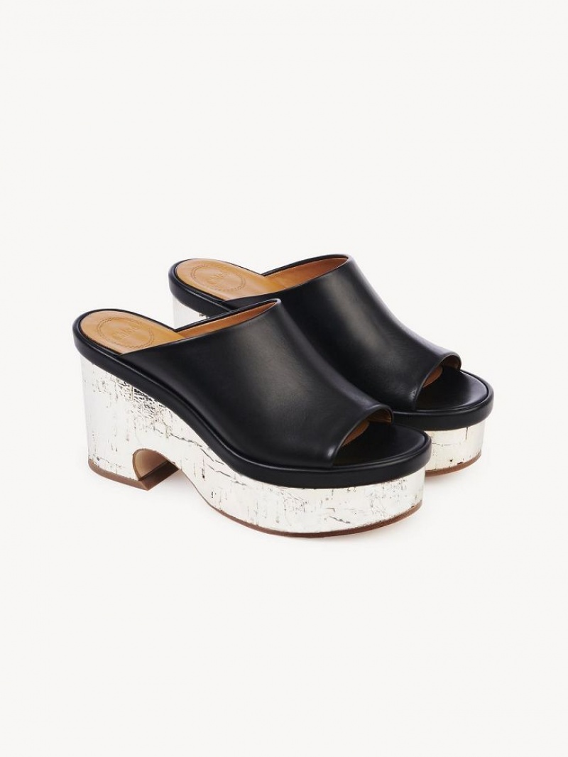 Mule Chloe Oli Plataforma Negros | CHE-SR14156