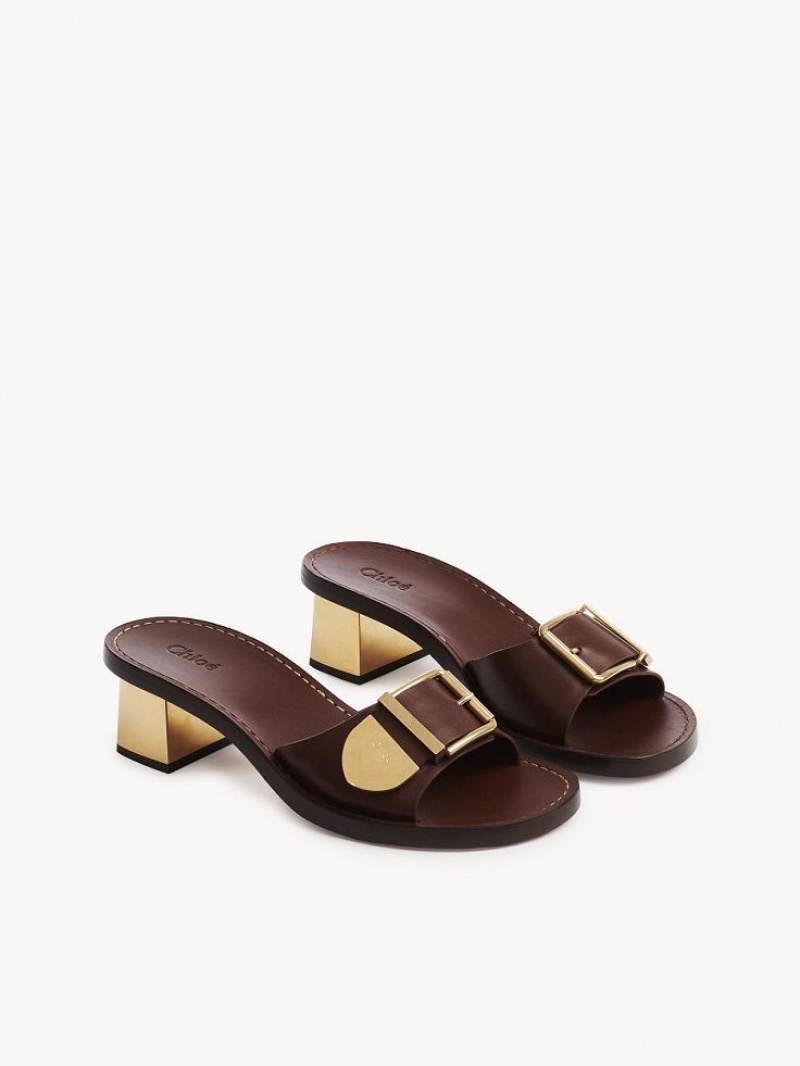 Mule Chloe Rebecca High-heel Marrom | CHE-SR14138