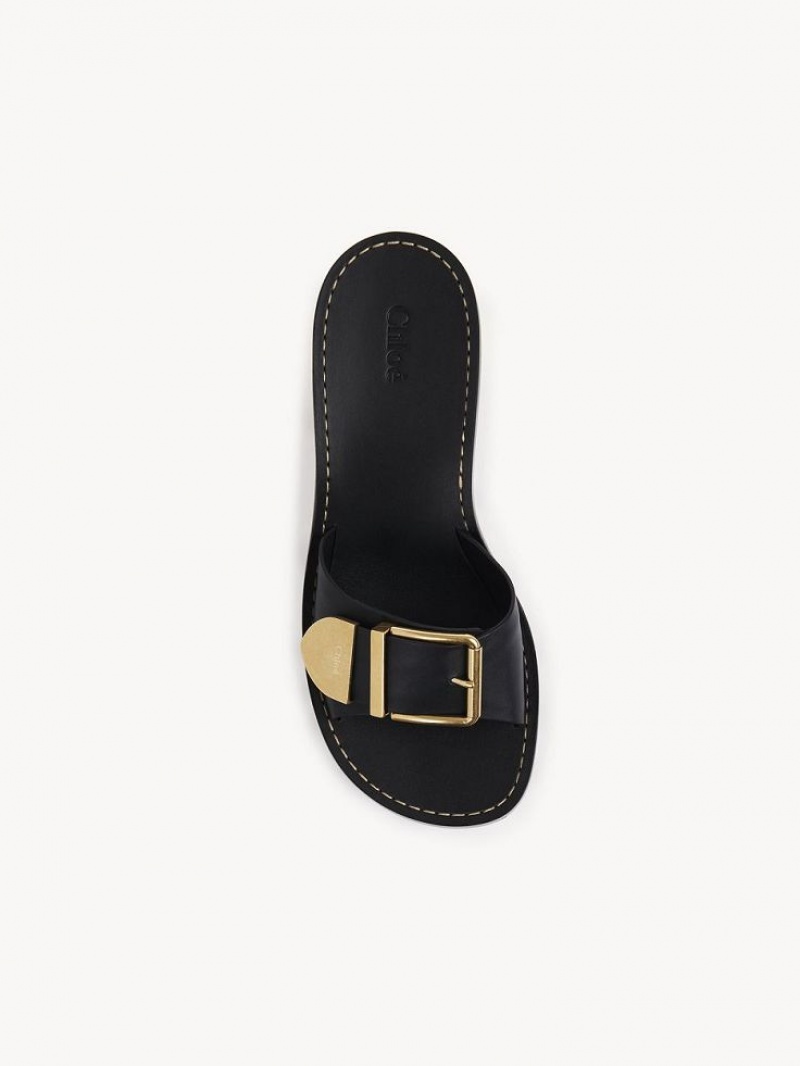 Mule Chloe Rebecca High-heel Negros | CHE-SR14139