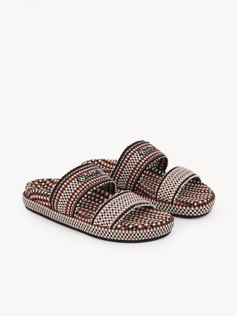 Mule Chloe Rori Planos Rojos Marrom | CHE-SR14135
