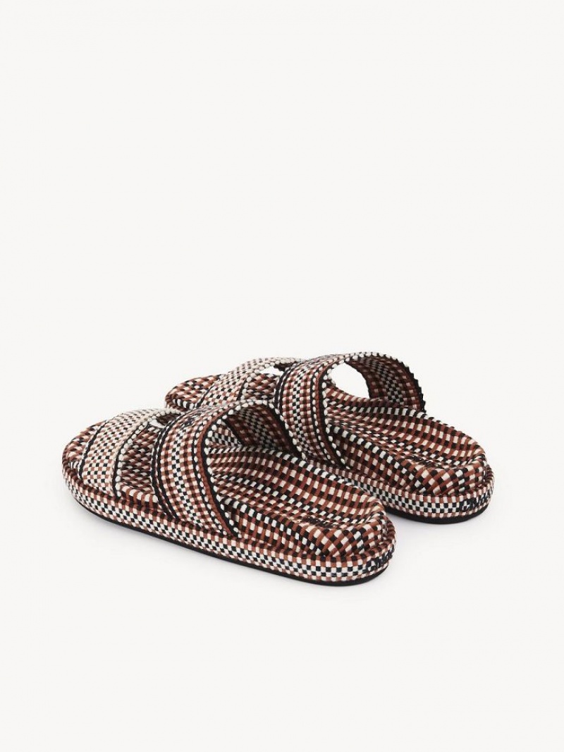 Mule Chloe Rori Planos Rojos Marrom | CHE-SR14135