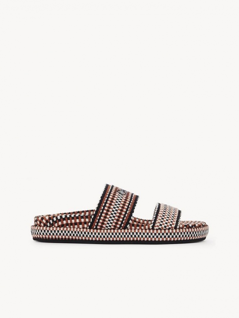 Mule Chloe Rori Planos Rojos Marrom | CHE-SR14135