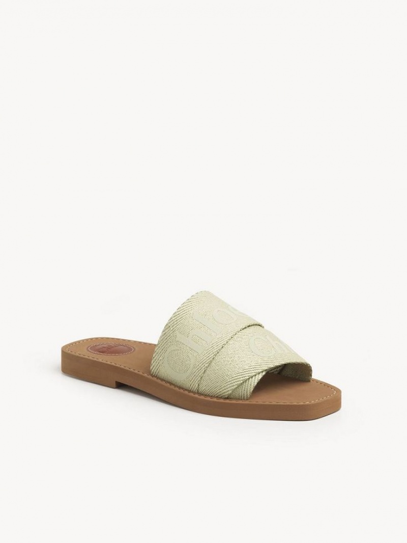 Mule Chloe Woody Planos Verdes | CHE-SR14181