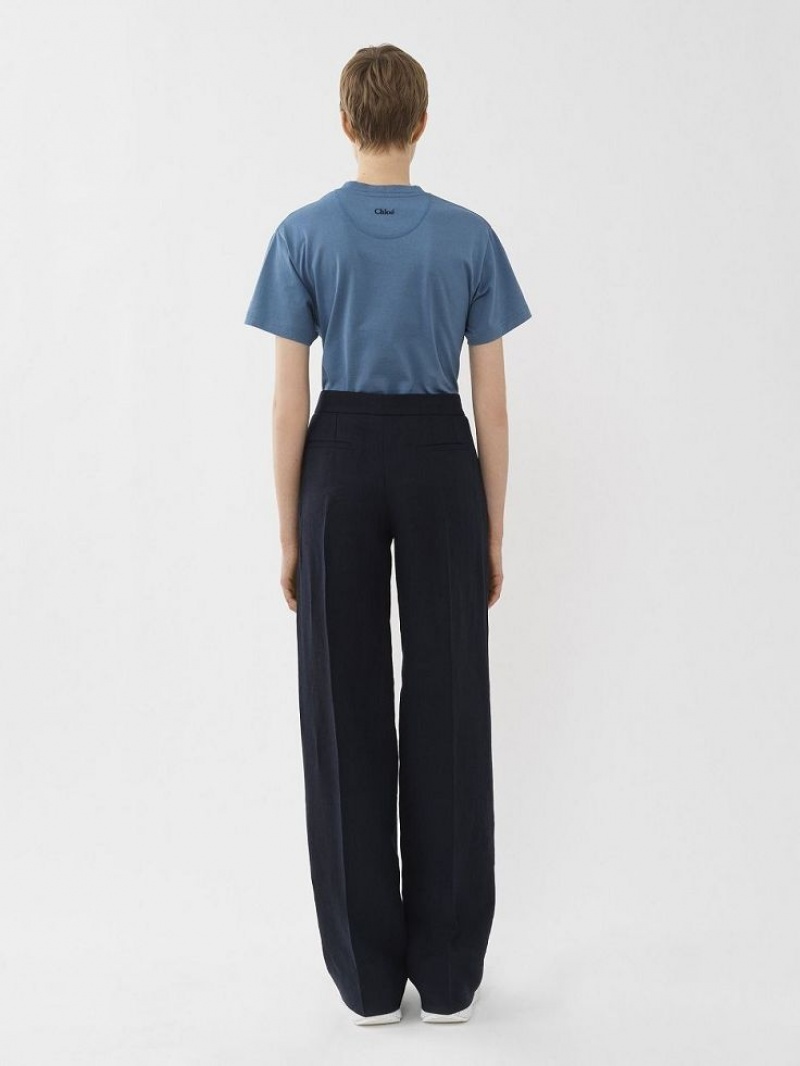 Pantalon Chloe Anchos-leg Azules | CHE-SR14002