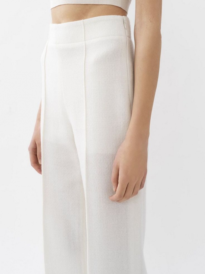 Pantalon Chloe Anchos-leg Blancos | CHE-SR13988