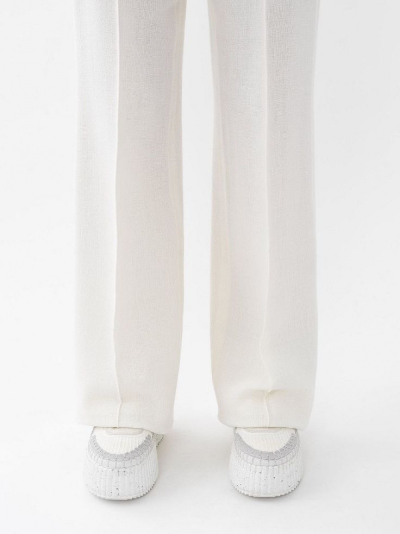 Pantalon Chloe Anchos-leg Blancos | CHE-SR13988