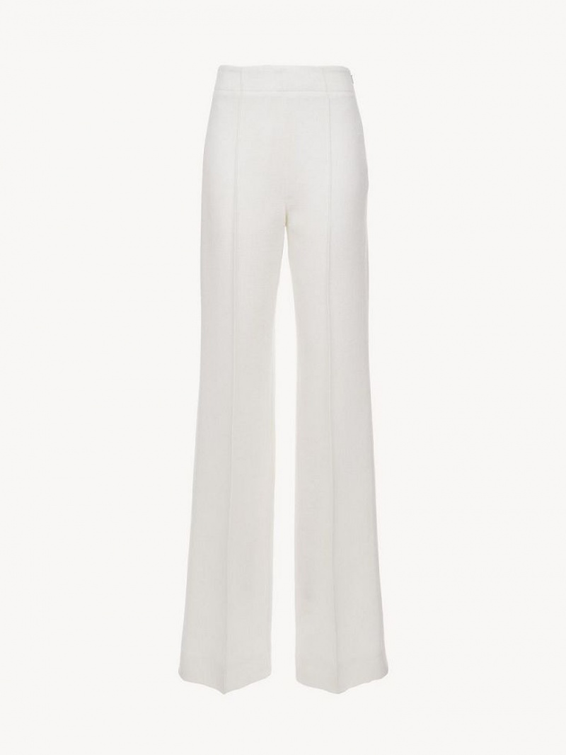 Pantalon Chloe Anchos-leg Blancos | CHE-SR13988