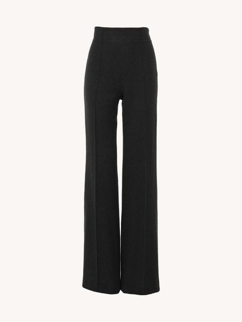 Pantalon Chloe Anchos-leg Negros | CHE-SR13986