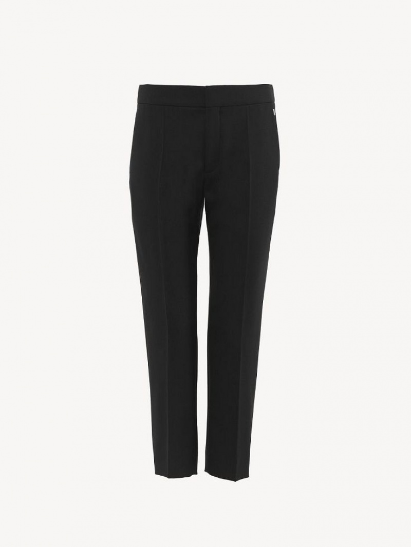 Pantalon Chloe Cropped Cigarette Negros | CHE-SR13971