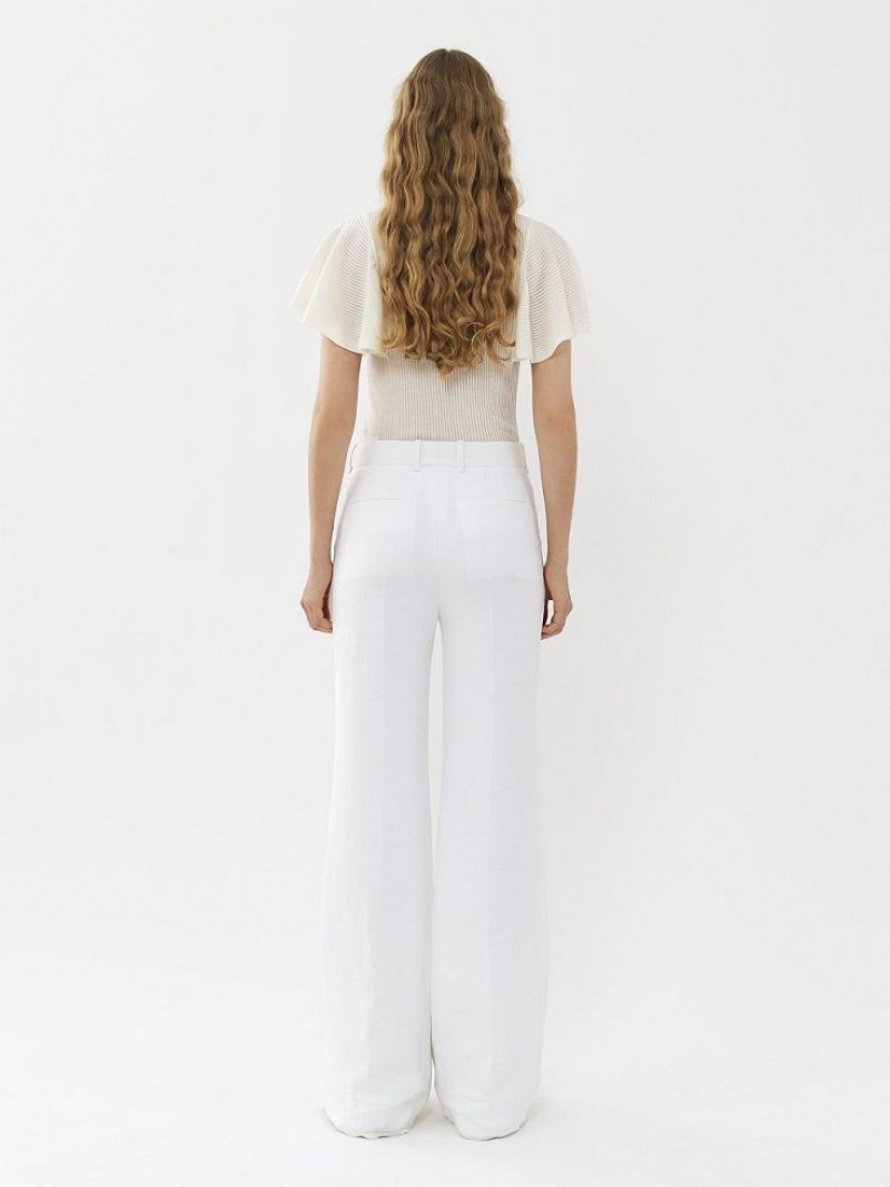 Pantalon Chloe Flared Blancos | CHE-SR13980