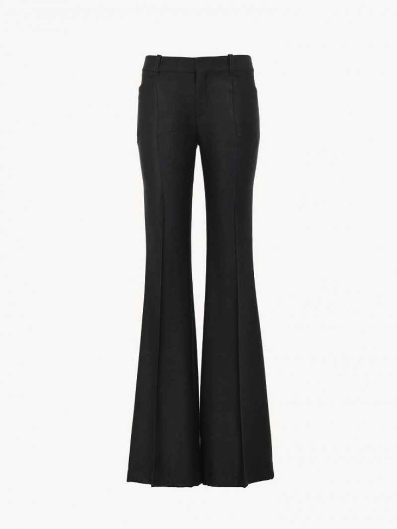 Pantalon Chloe High-waisted Flare Negros | CHE-SR14015