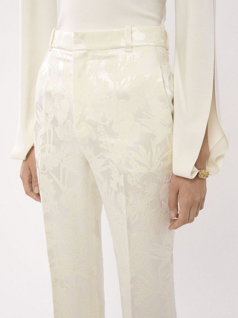 Pantalon Chloe High-waisted Tailored Blancos | CHE-SR14023