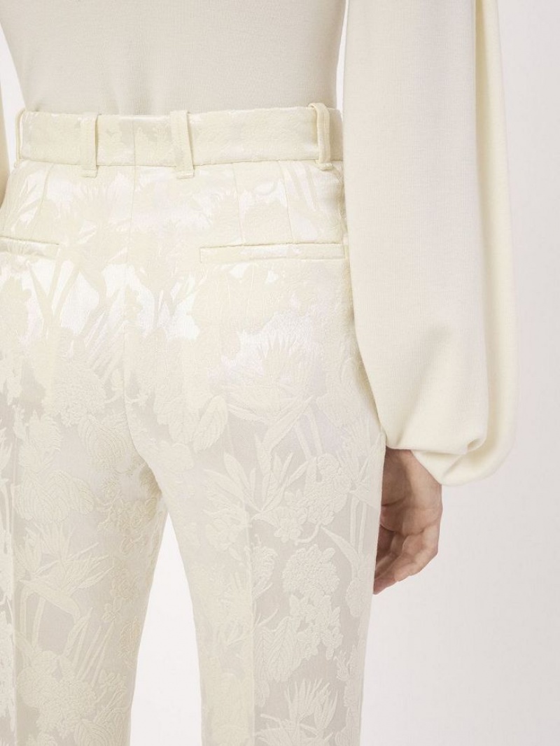 Pantalon Chloe High-waisted Tailored Blancos | CHE-SR14023