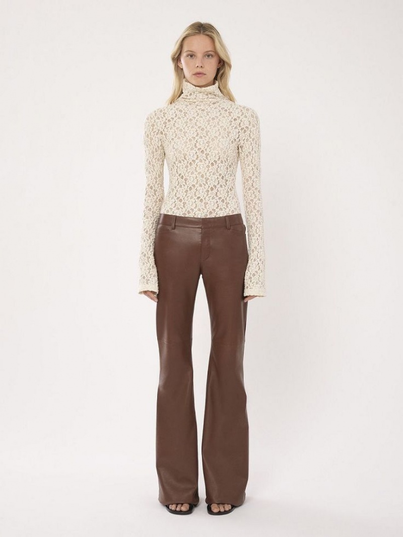 Pantalon Chloe Low-waist Flare Cafes | CHE-SR14021