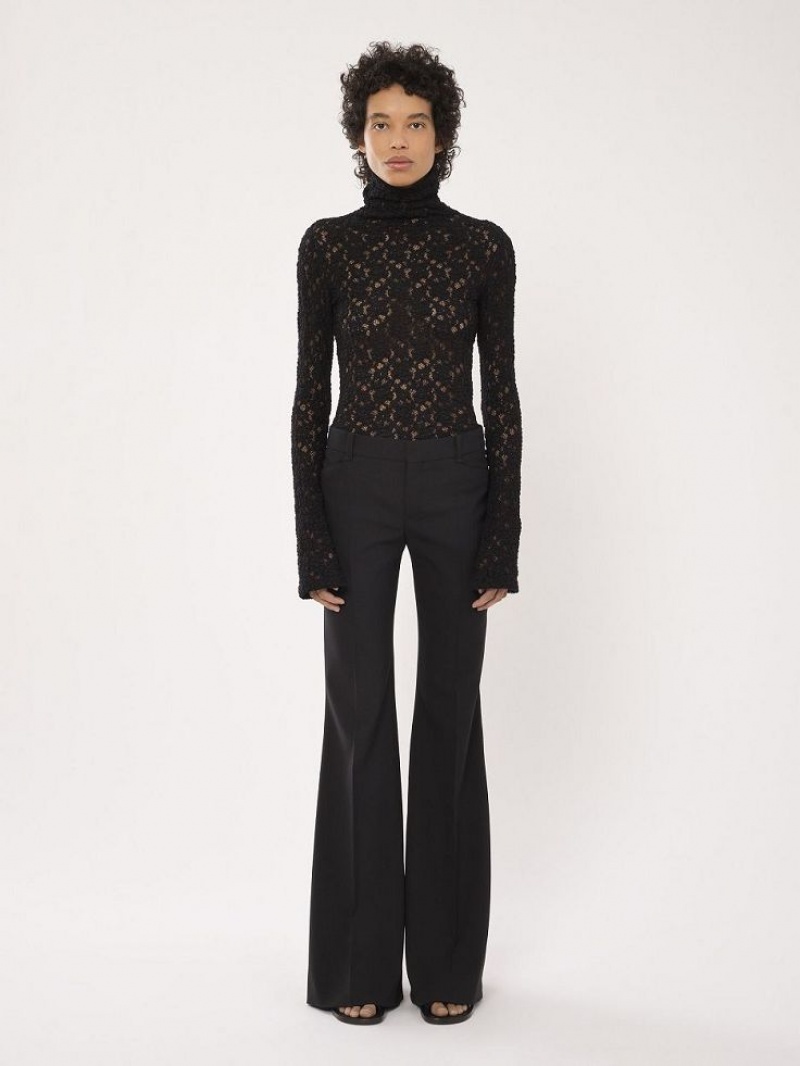 Pantalon Chloe Low-waist Flare Negros | CHE-SR14020