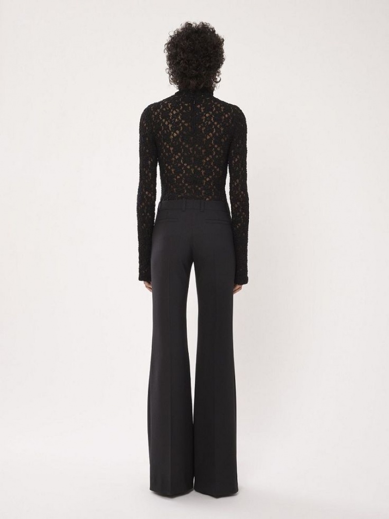 Pantalon Chloe Low-waist Flare Negros | CHE-SR14020