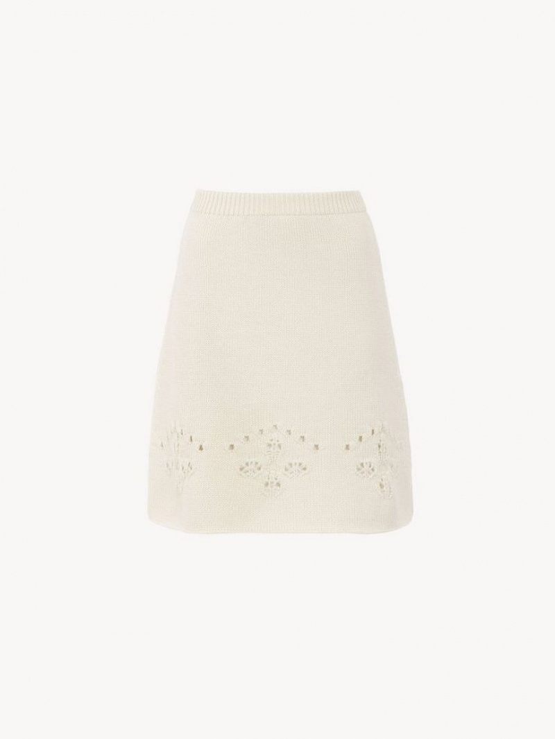 Prendas De Punto Chloe A-line Mini Blancos | CHE-SR13942