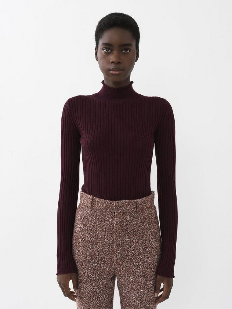 Prendas De Punto Chloe Fitted High-neck Morados | CHE-SR13961