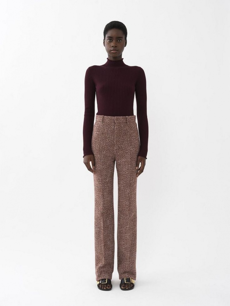 Prendas De Punto Chloe Fitted High-neck Morados | CHE-SR13961