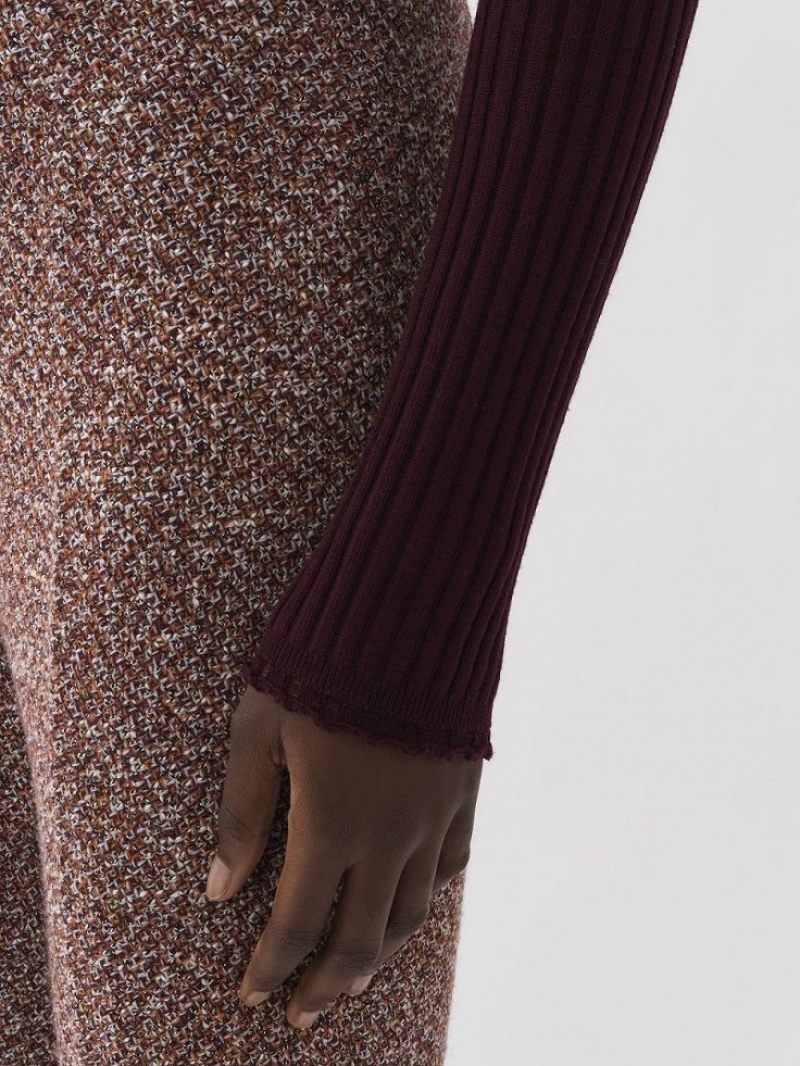 Prendas De Punto Chloe Fitted High-neck Morados | CHE-SR13961