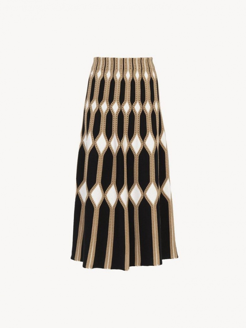 Prendas De Punto Chloe Flared Mid-length Marrom | CHE-SR13944