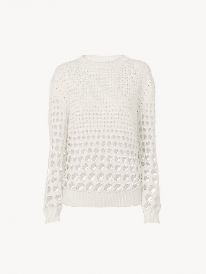 Prendas De Punto Chloe Generous Blancos | CHE-SR13931