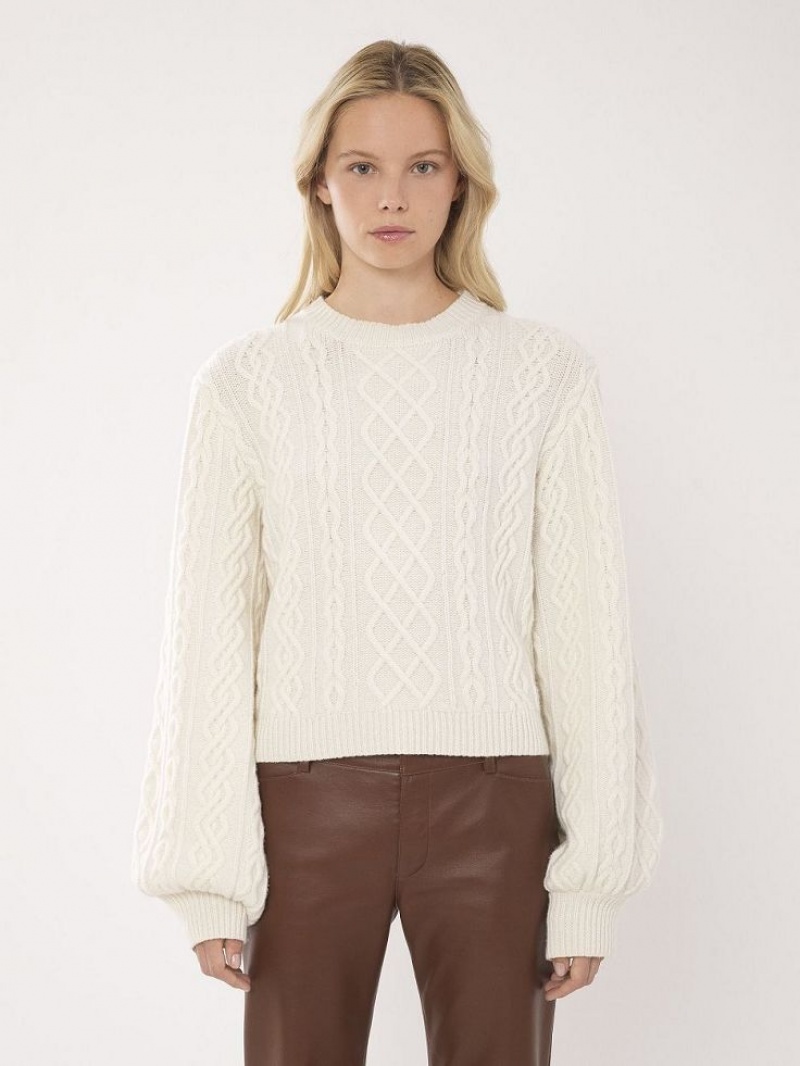 Prendas De Punto Chloe Generous Cable-knit Blancos | CHE-SR13956