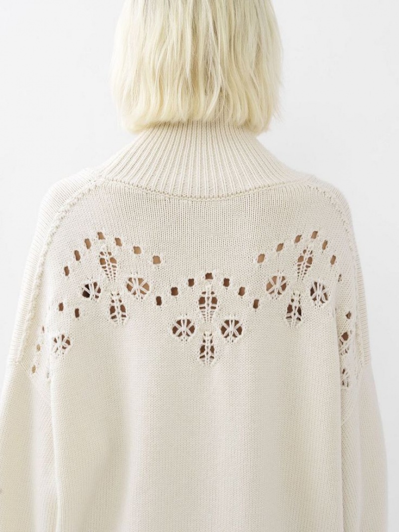 Prendas De Punto Chloe Generous High-neck Blancos | CHE-SR13943