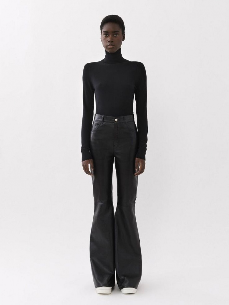 Prendas De Punto Chloe High-neck Negros | CHE-SR13925