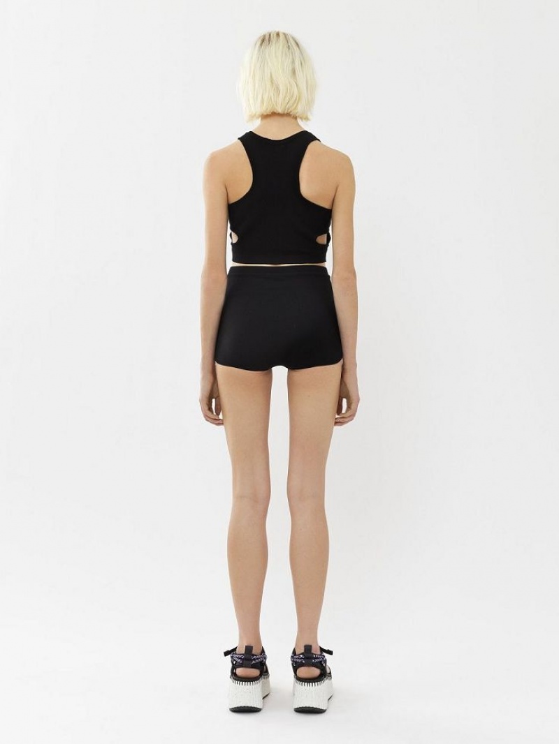 Prendas De Punto Chloe High-waisted Mini Shorts Negros | CHE-SR13924