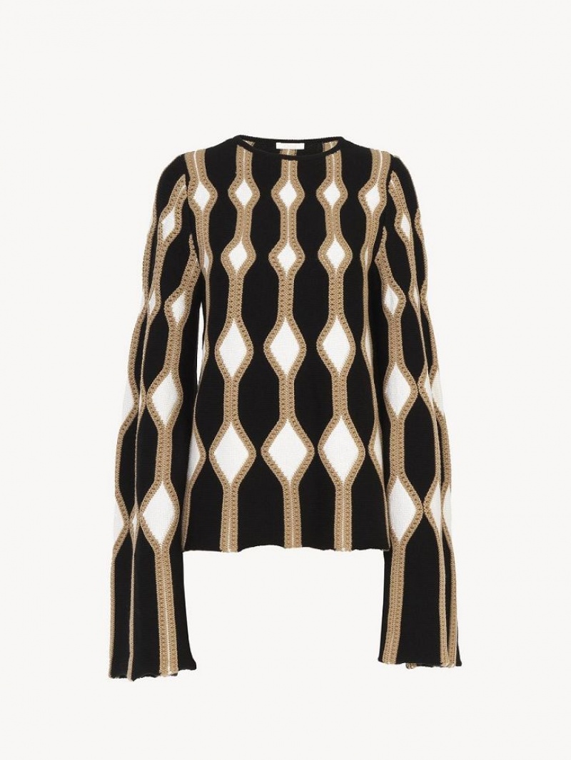 Prendas De Punto Chloe Trumpet-sleeve Marrom | CHE-SR13945