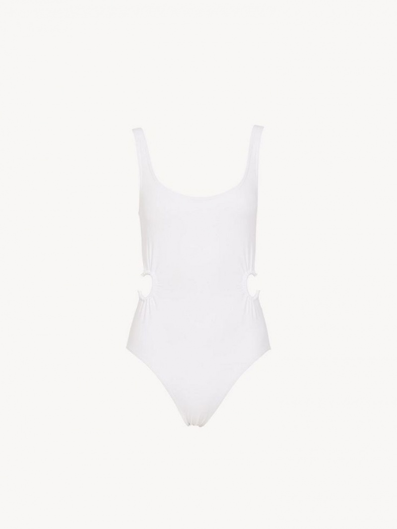 Ropa De Playa Chloe X Eres Panama One-piece Blancos | CHE-SR14130
