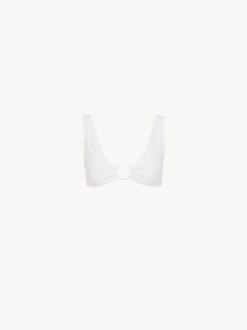 Ropa De Playa Chloe X Eres Papeete Triangle Blancos | CHE-SR14125