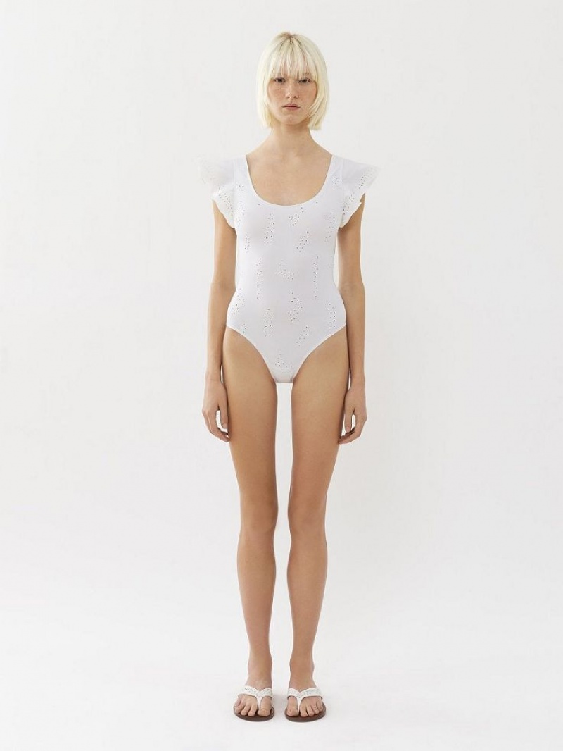 Ropa De Playa Chloe X Eres Philippine Wing-sleeve Blancos | CHE-SR14124