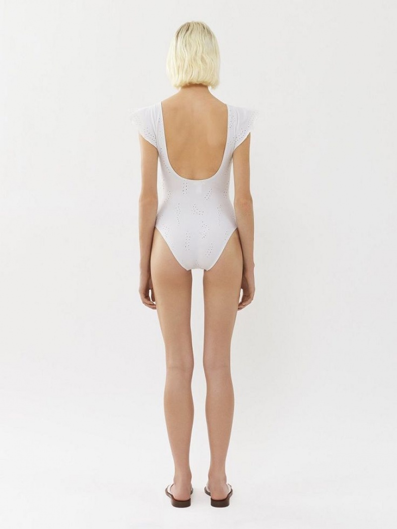 Ropa De Playa Chloe X Eres Philippine Wing-sleeve Blancos | CHE-SR14124