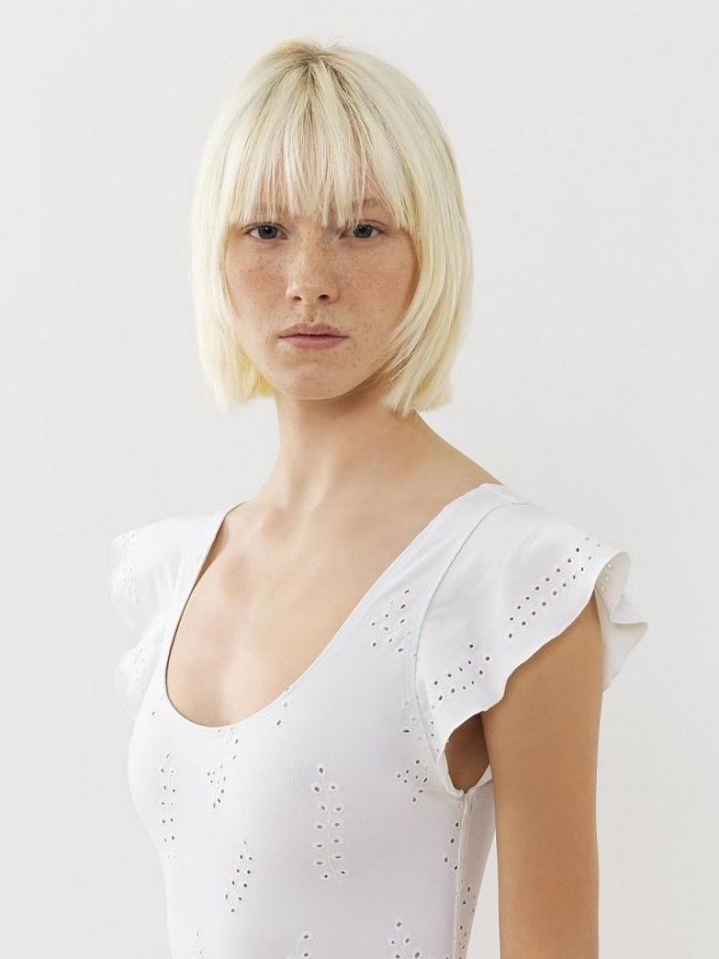 Ropa De Playa Chloe X Eres Philippine Wing-sleeve Blancos | CHE-SR14124