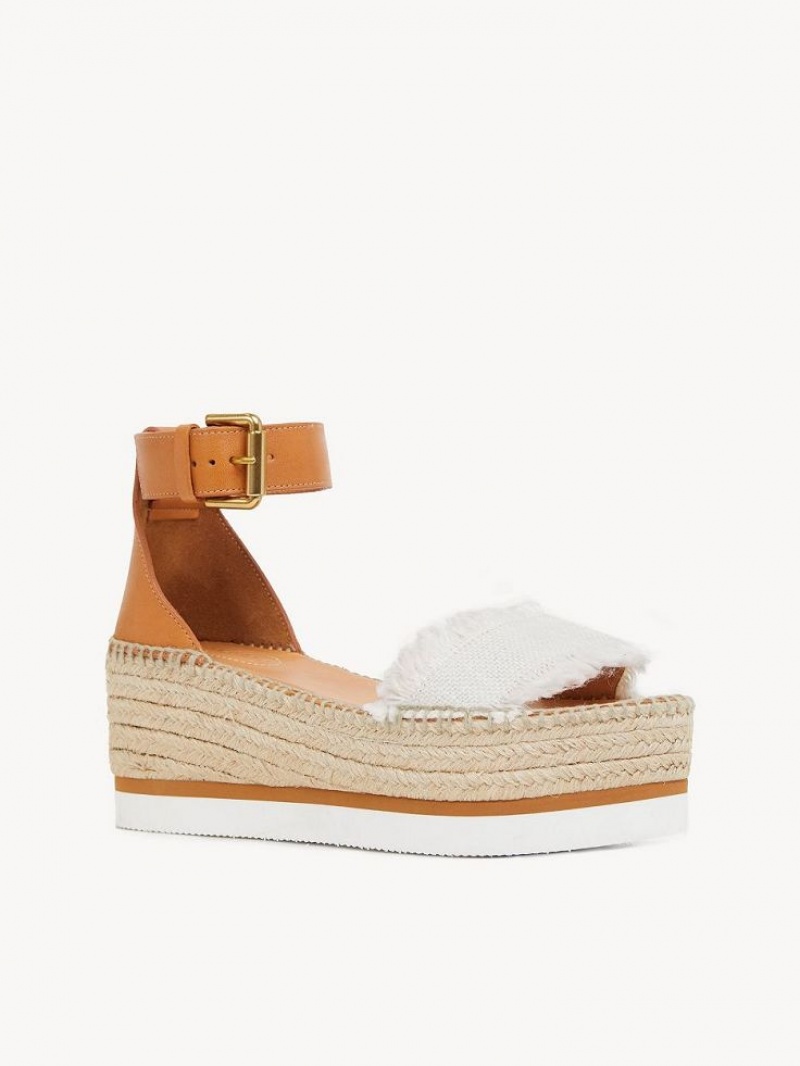 Sandalias Chloe Glyn Plataforma Blancos | CHE-SR14826