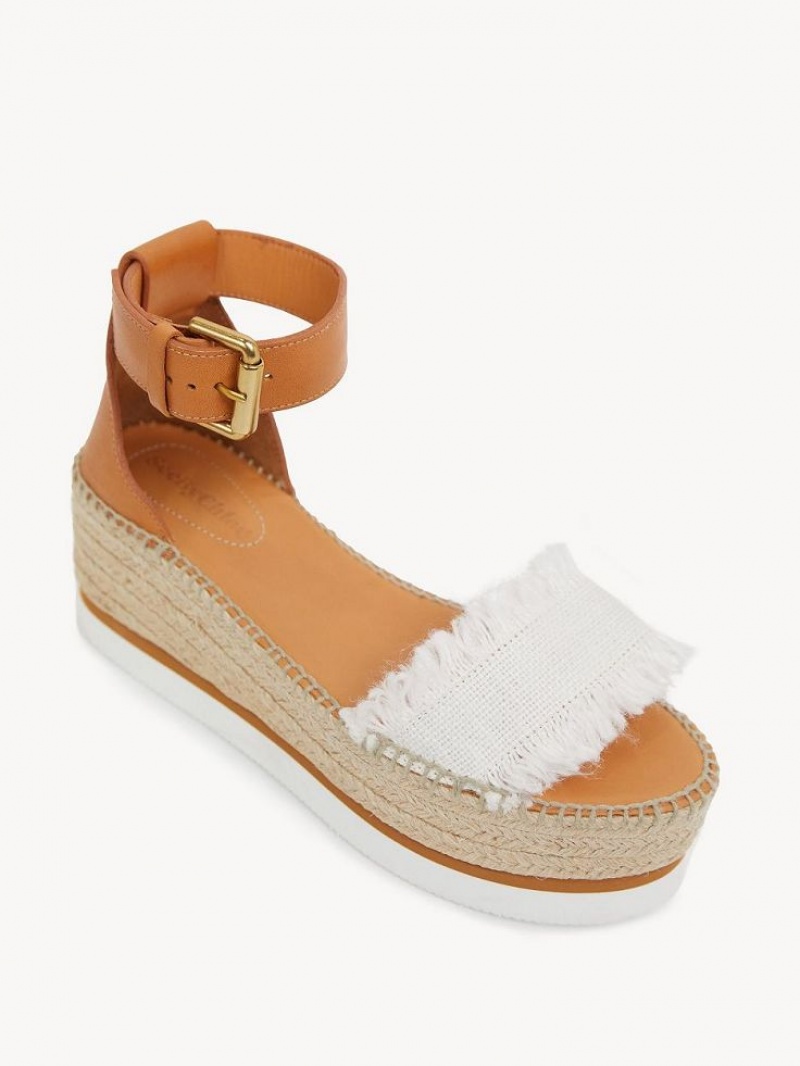 Sandalias Chloe Glyn Plataforma Blancos | CHE-SR14826