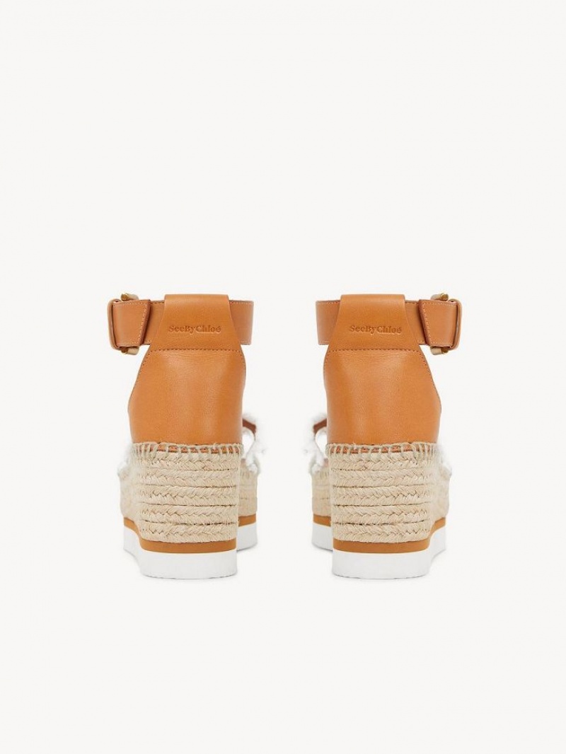 Sandalias Chloe Glyn Plataforma Blancos | CHE-SR14826