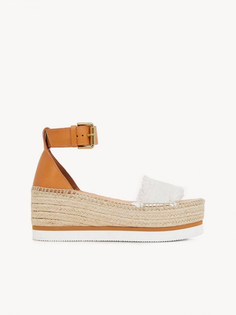 Sandalias Chloe Glyn Plataforma Blancos | CHE-SR14826