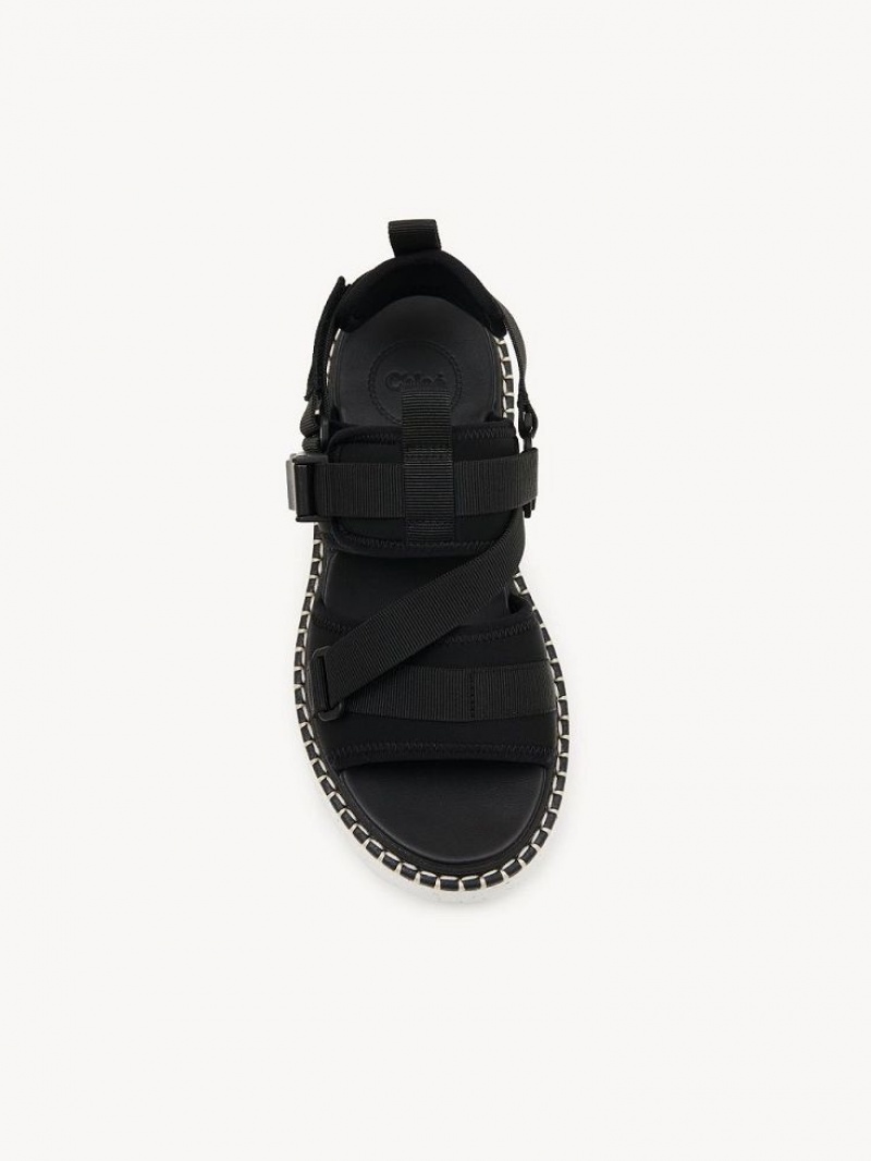 Sandalias Chloe Lilli Planos Negros | CHE-SR14170