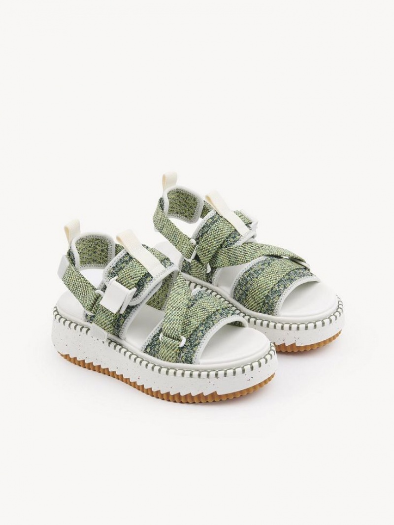 Sandalias Chloe Lilli Planos Verdes | CHE-SR14176
