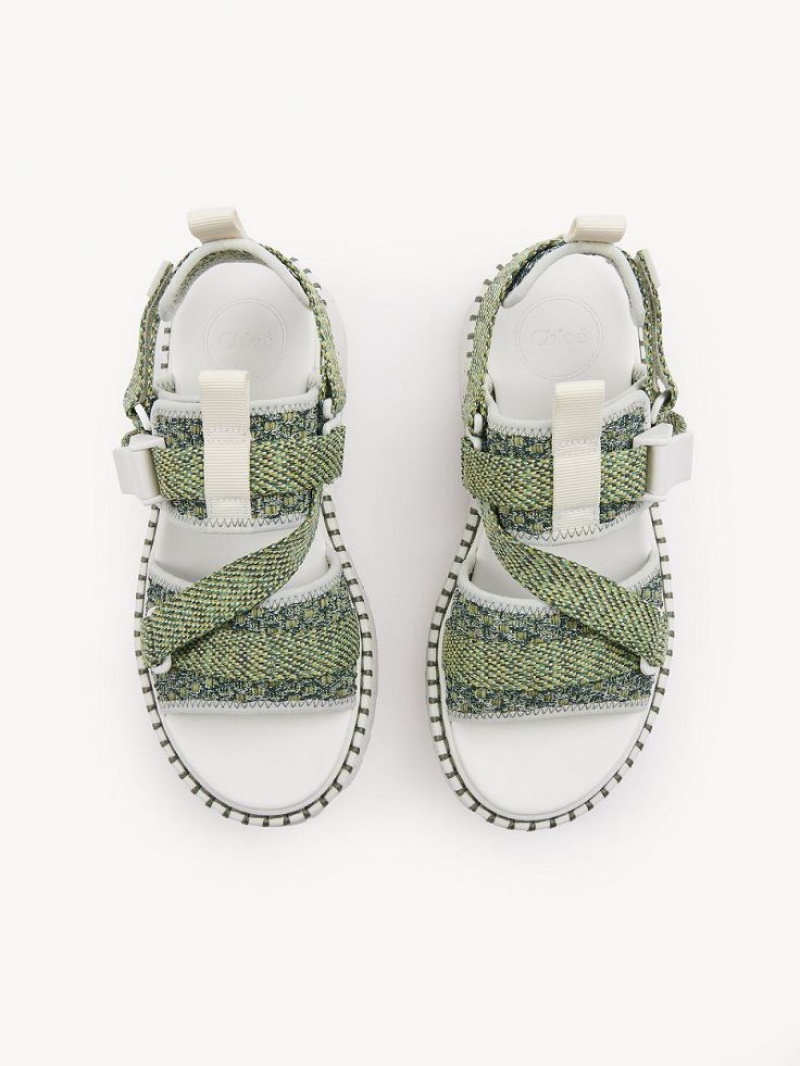 Sandalias Chloe Lilli Planos Verdes | CHE-SR14176