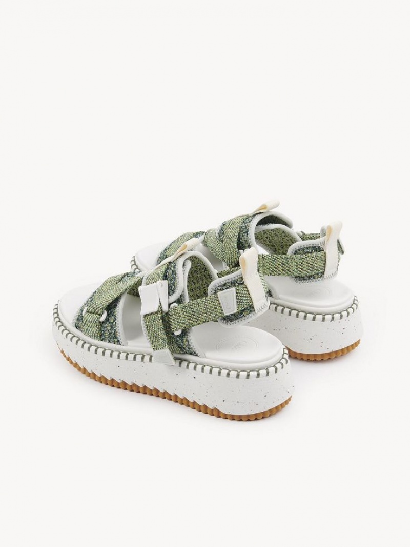 Sandalias Chloe Lilli Planos Verdes | CHE-SR14176